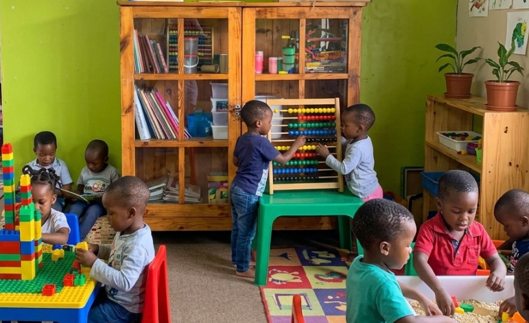 Preschoolers developing social and emotional skills